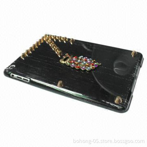 Case for iPad Mini, Made of PC + Metal, Single Bottom Leather with Hardware